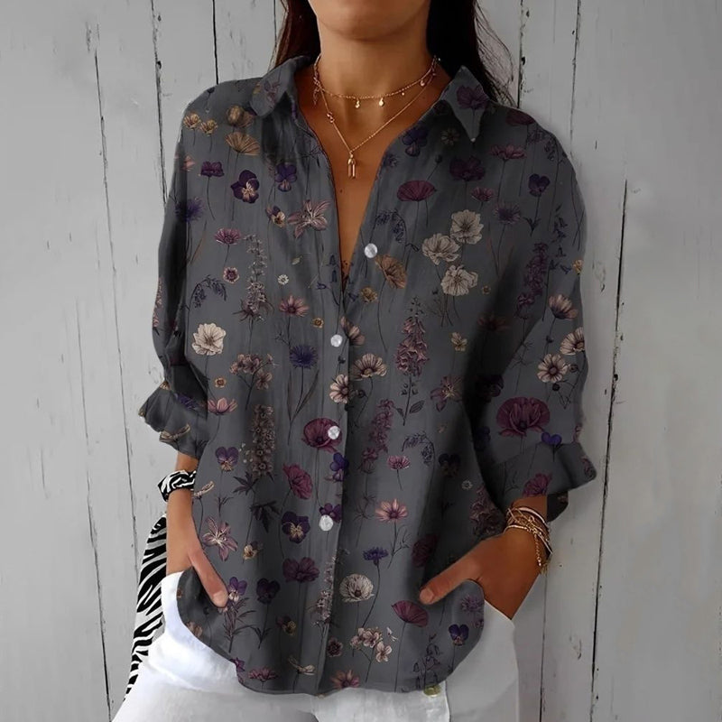 Colette – Premium-Shirt mit Vintage-Blumendruck