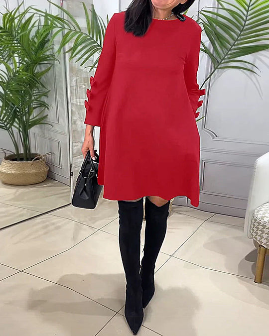 Nadine - Langarm Casual Kleid