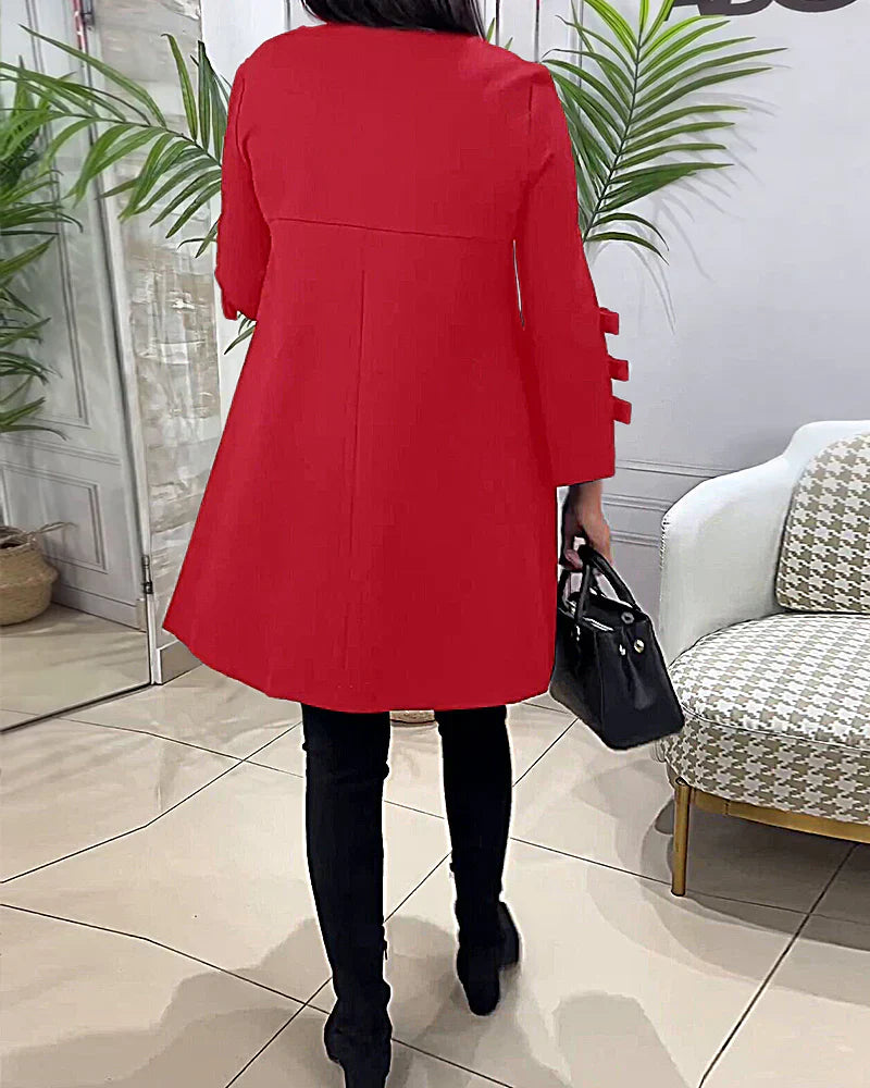 Nadine - Langarm Casual Kleid
