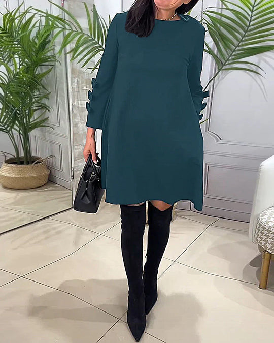 Nadine - Langarm Casual Kleid