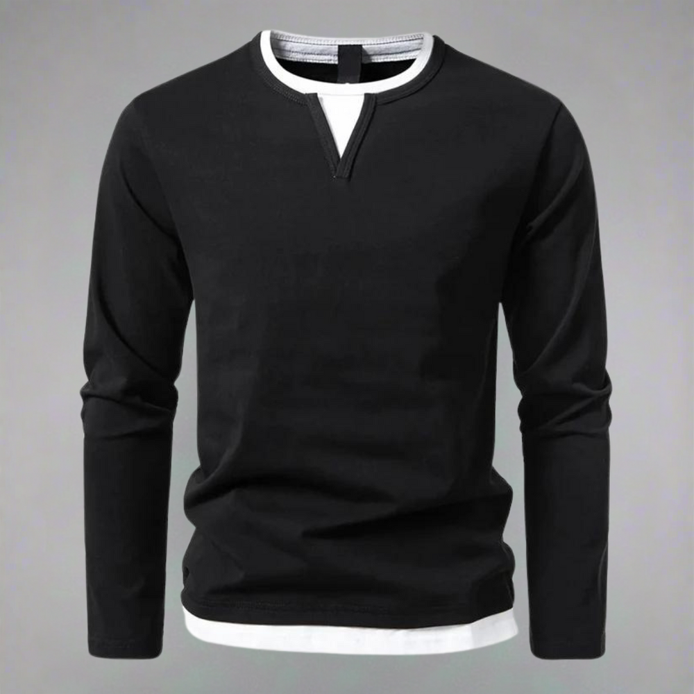 Ryan - Moderner Langarm-Pullover mit V-Ausschnitt