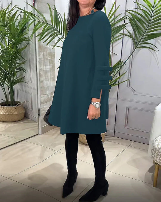 Nadine - Langarm Casual Kleid