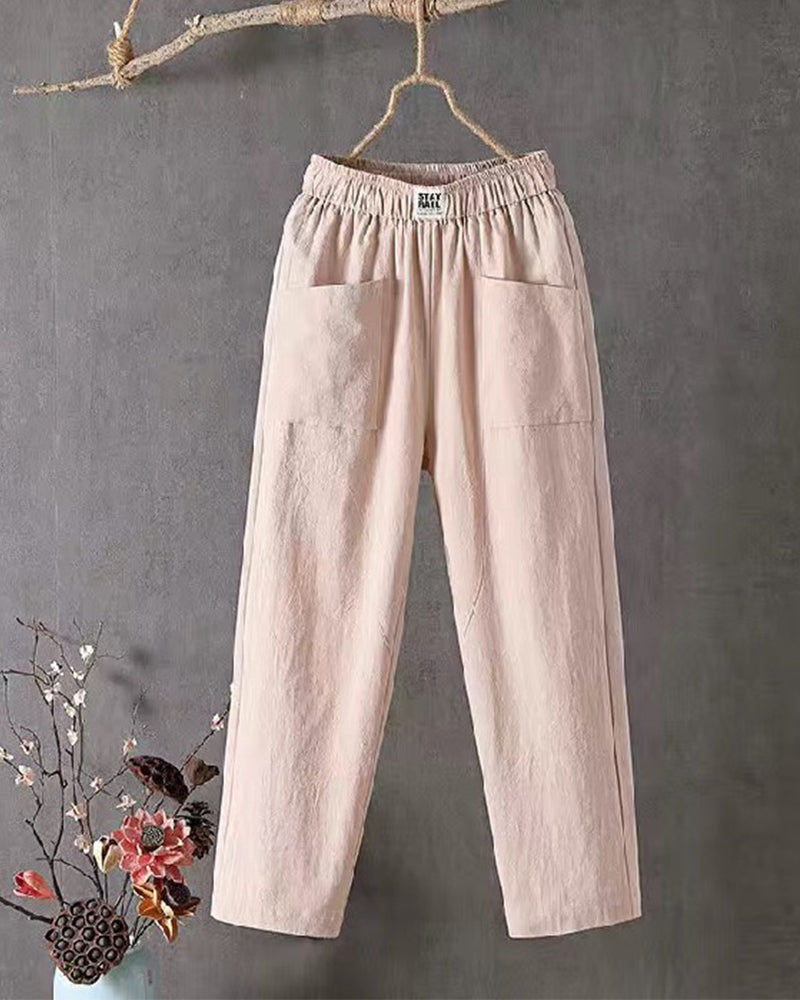 Vita - Loose-fitting linen trousers