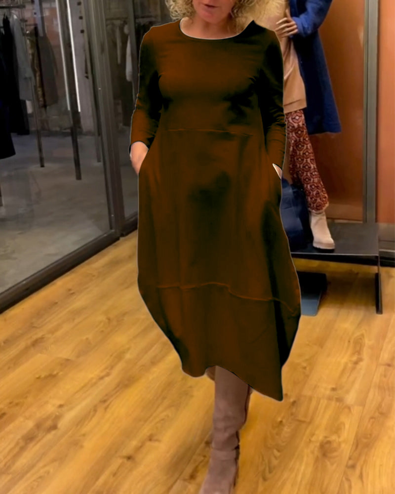 Clara - Frühlings-Midikleid mit Bauchkaschierung