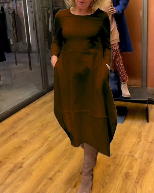 Clara - Frühlings-Midikleid mit Bauchkaschierung