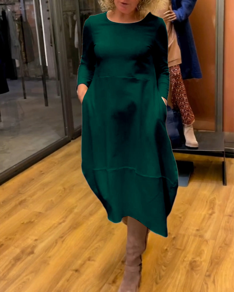 Clara - Frühlings-Midikleid mit Bauchkaschierung