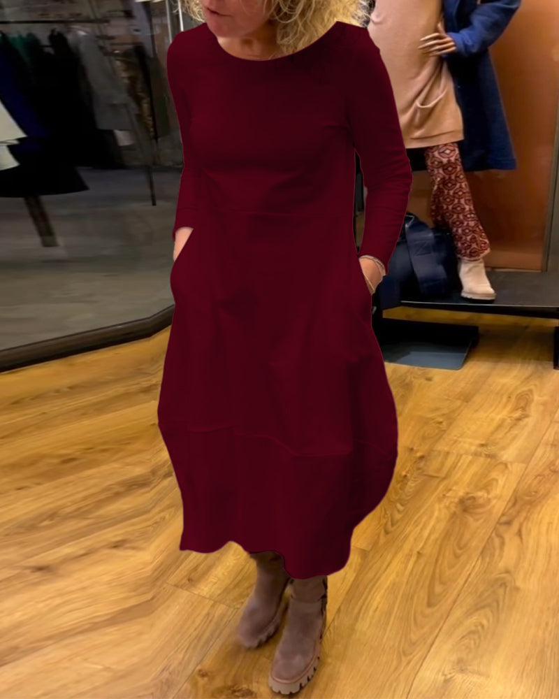 Clara - Frühlings-Midikleid mit Bauchkaschierung