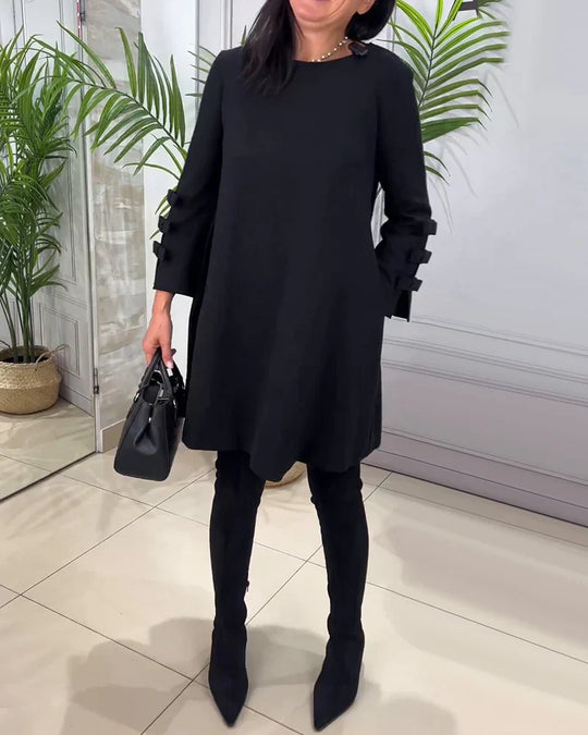 Nadine - Langarm Casual Kleid