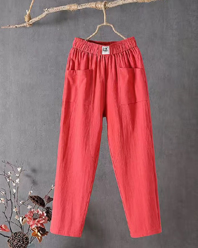 Vita - Loose-fitting linen trousers