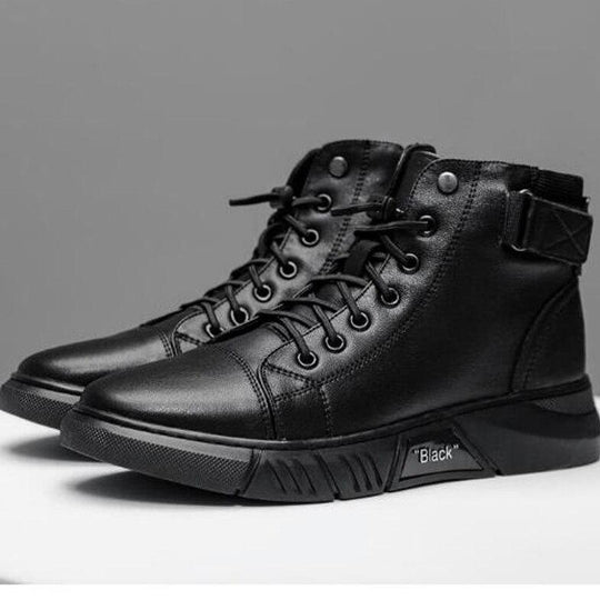 Stride - Herrenstiefel mit Rundtoe und rutschfester Lederdesign