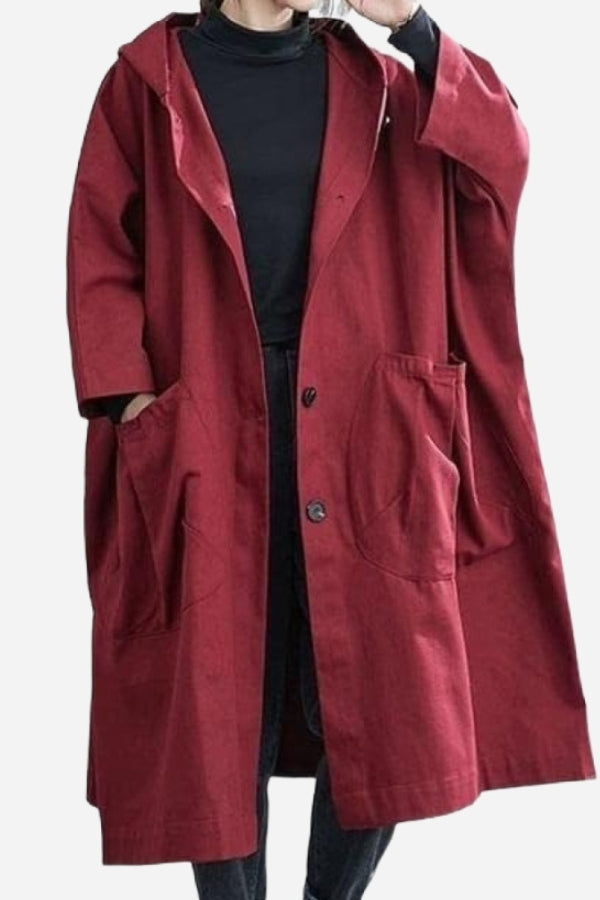 Bettina - Einheitsgröße Oversized Wasserabweisende Windbreaker-Jacke