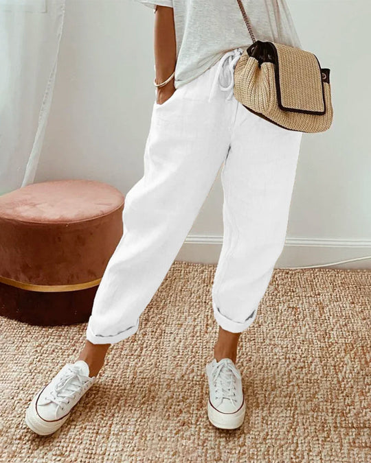 Vellana's - Pants, Made of Cotton Fabric