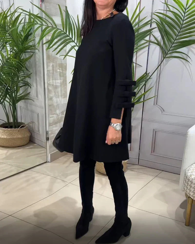 Nadine - Langarm Casual Kleid