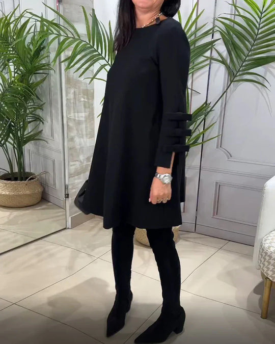 Nadine - Langarm Casual Kleid