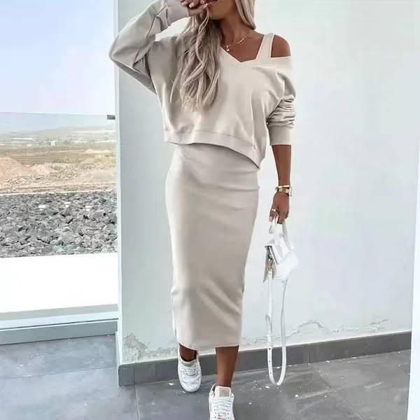 Andrine - Lässiges Sweatshirt- und Kleider-Set