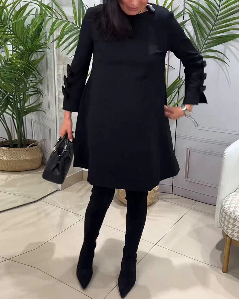 Nadine - Langarm Casual Kleid