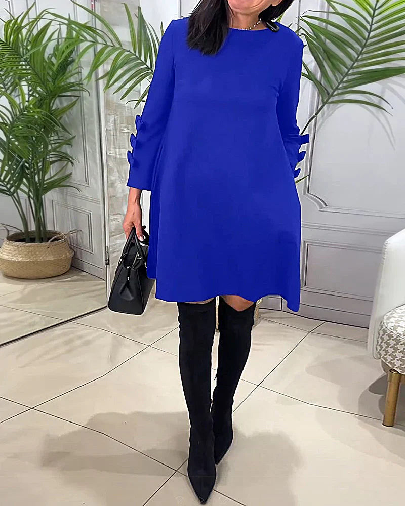 Nadine - Langarm Casual Kleid