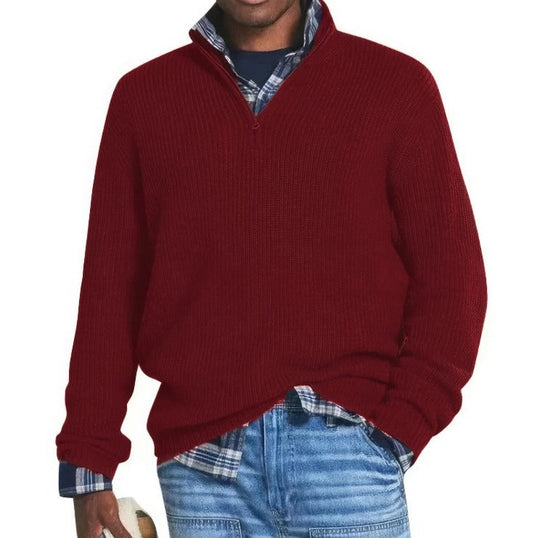 Matthias - Strickpullover mit Reißverschluss für Männer