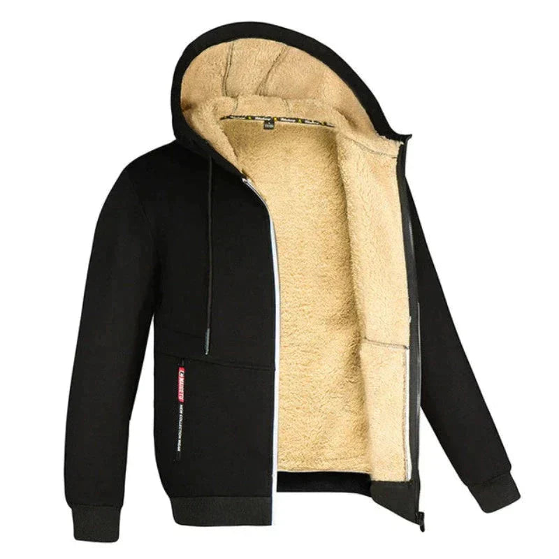 Christer - Klassische Winter-Fleecejacke mit Kapuze