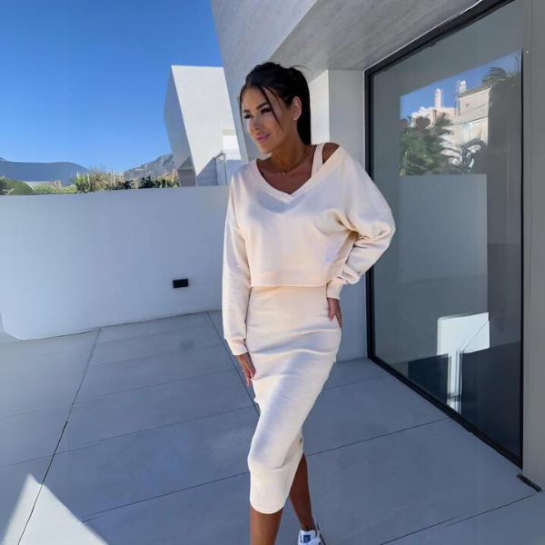 Andrine - Lässiges Sweatshirt- und Kleider-Set