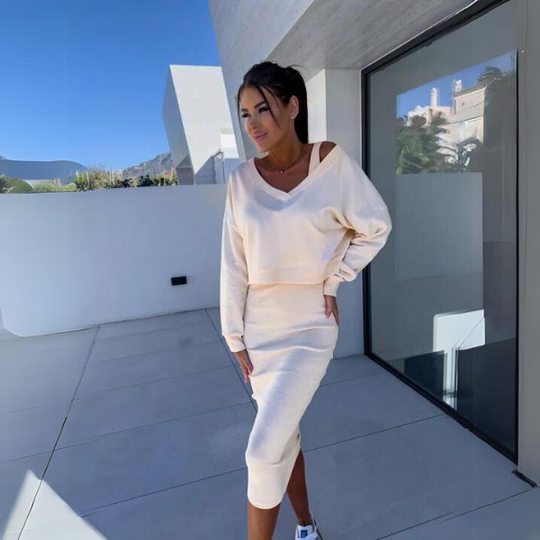 Andrine - Lässiges Sweatshirt- und Kleider-Set