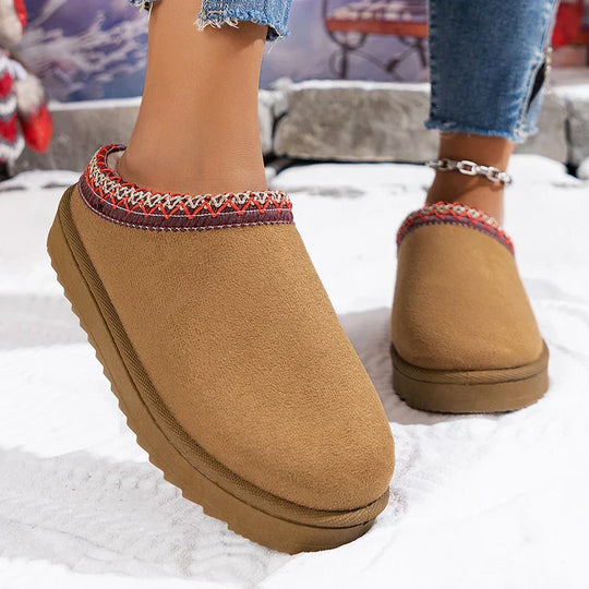 Rani - Damen Beheizte Winter-Hausschuhe aus Wildleder
