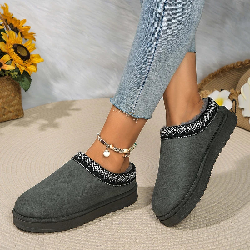 Rani - Damen Beheizte Winter-Hausschuhe aus Wildleder