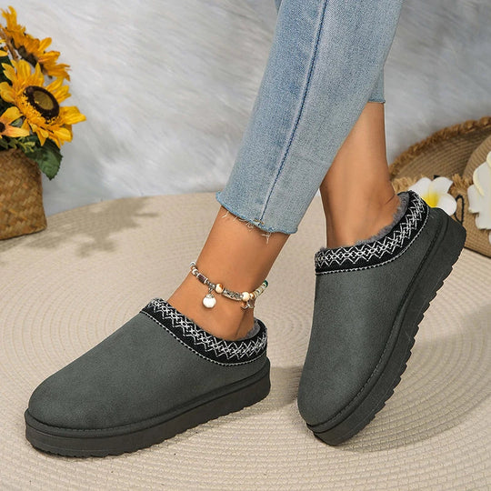 Rani - Damen Beheizte Winter-Hausschuhe aus Wildleder
