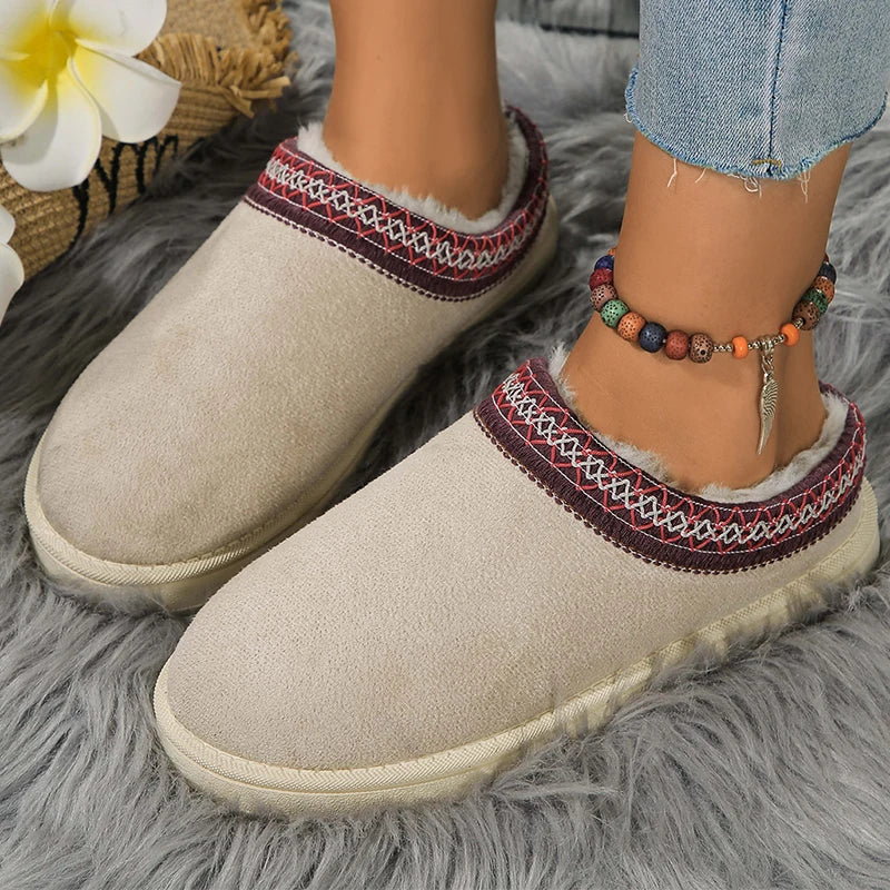 Rani - Damen Beheizte Winter-Hausschuhe aus Wildleder