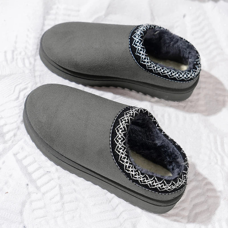 Rani - Damen Beheizte Winter-Hausschuhe aus Wildleder