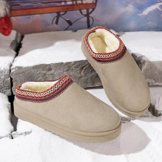 Rani - Damen Beheizte Winter-Hausschuhe aus Wildleder