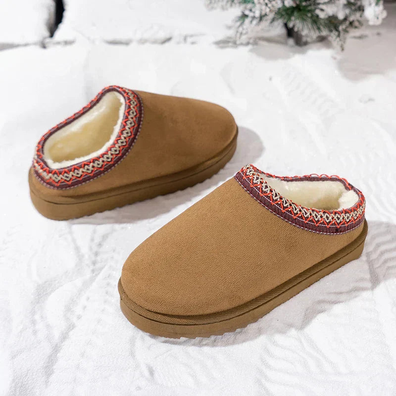 Rani - Damen Beheizte Winter-Hausschuhe aus Wildleder