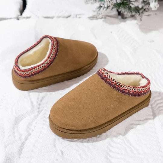 Rani - Damen Beheizte Winter-Hausschuhe aus Wildleder