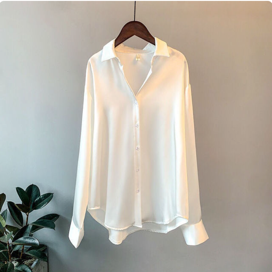 Leonie - Elegantes Damen-Satin Langarmshirt