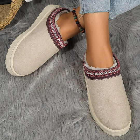 Rani - Damen Beheizte Winter-Hausschuhe aus Wildleder