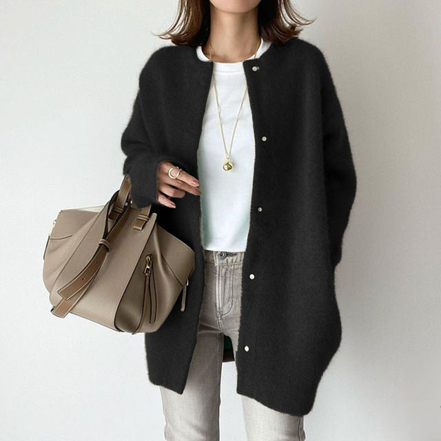 Whitney's  - Langarm-Strickjacke mit Knöpfen