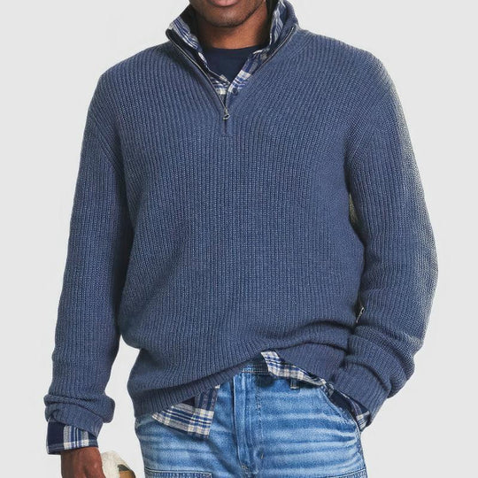 Matthias - Strickpullover mit Reißverschluss für Männer
