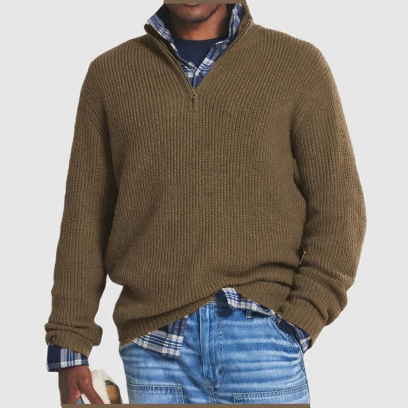 Matthias - Strickpullover mit Reißverschluss für Männer