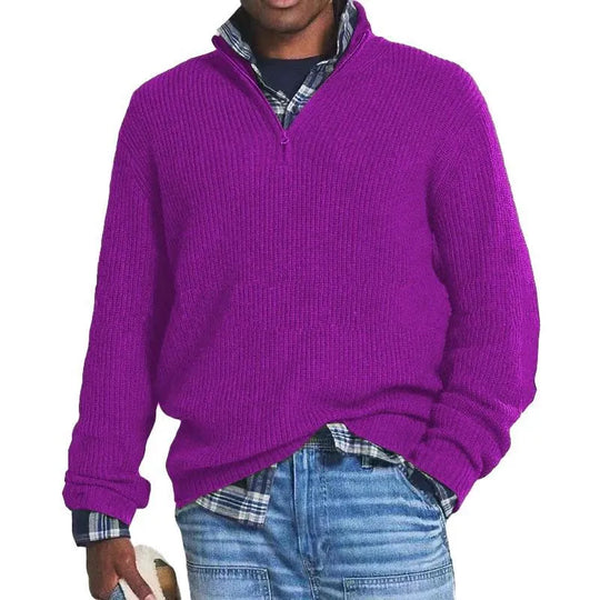 Matthias - Strickpullover mit Reißverschluss für Männer