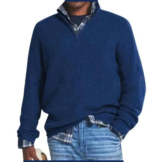 Matthias - Strickpullover mit Reißverschluss für Männer