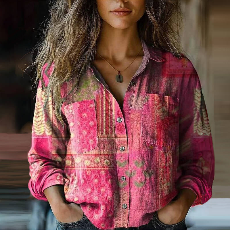 Jen - Vintage-Bluse aus Baumwolle