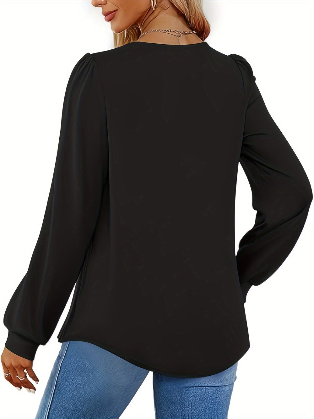 Victoria - Bequeme Bluse mit Quadrat-Ausschnitt und Falten