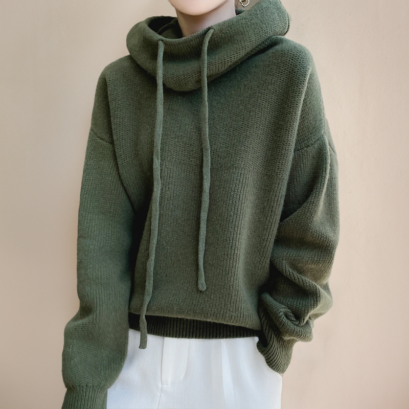 Elfriede - Strickpullover mit Kapuze