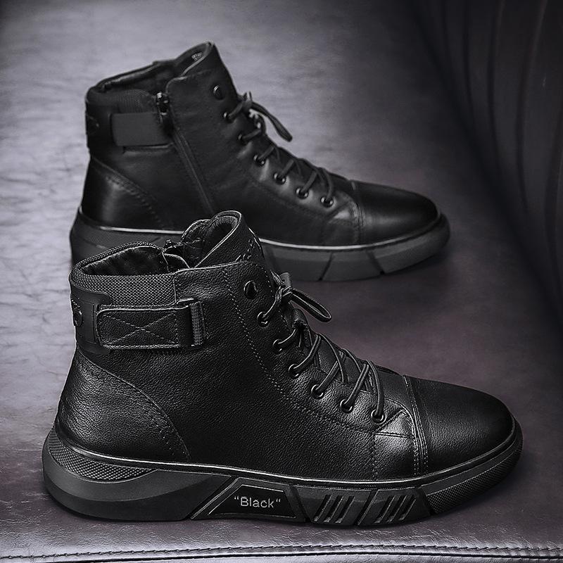 Stride - Herrenstiefel mit Rundtoe und rutschfester Lederdesign