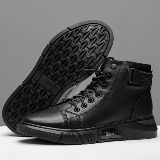 Stride - Herrenstiefel mit Rundtoe und rutschfester Lederdesign