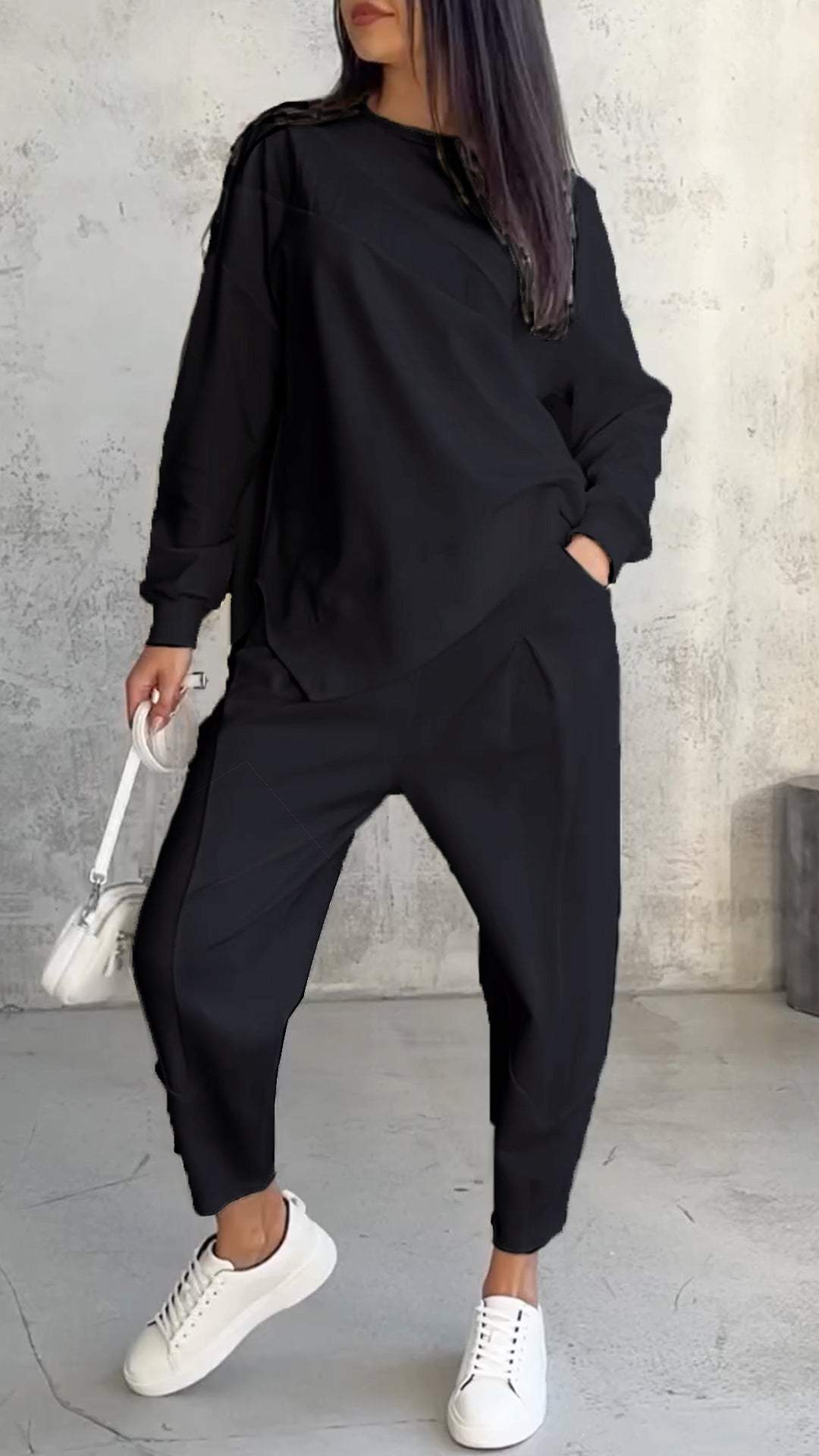 Floriana - Elegant Long Sleeve Two-Piece Set