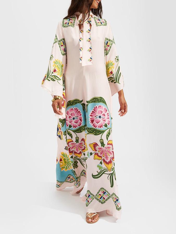 Eileen - Geblümtes Maxikleid mit langen Ärmeln