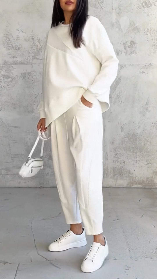 Floriana - Elegant Long Sleeve Two-Piece Set