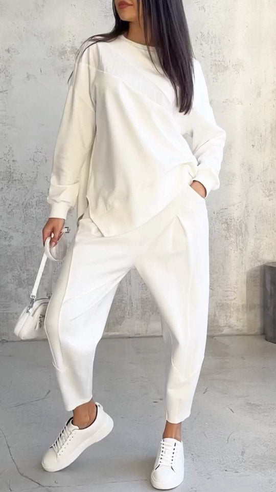 Floriana - Elegant Long Sleeve Two-Piece Set