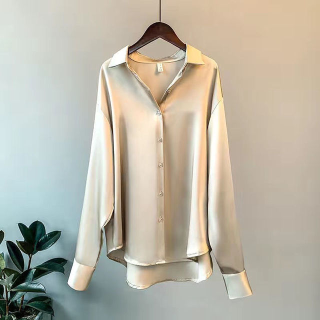 Leonie - Elegantes Damen-Satin Langarmshirt